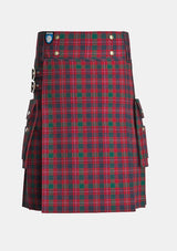 Utility_Macintyre_tartan_402_kilt_front_image_with_pleated_design_and_adjustable_buckles_for_men
