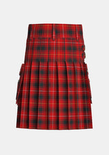 Utility_Maciver_tartan_1203_kilt_back_image_with_pleated_design_and_adjustable_buckles_for_men