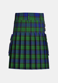 Utility_Mackay_tartan_kilt_back_image_with_pleated_design_and_adjustable_buckles_for_men