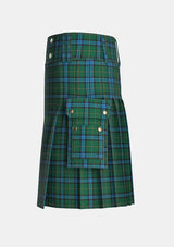 Utility_Mackie_Tartan_11645_kilt_left_image_with_pleated_design_and_adjustable_buckles_for_men