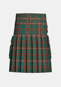 Utility_Mackinnon_hunting_modern_tartan_kilt_back_image_with_pleated_design_and_adjustable_buckles_for_men