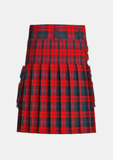 Utility_Maclachlan_tartan_732_kilt_back_image_with_pleated_design_and_adjustable_buckles_for_men