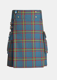 Utility_Maclain_of_lochbuie_hunting_ancient_tartan_kilt_front_image_with_pleated_design_and_adjustable_buckles_for_men