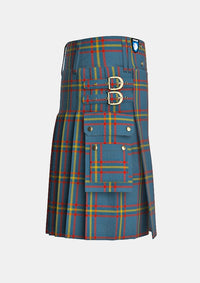 Utility_Maclain_of_lochbuie_hunting_ancient_tartan_kilt_right_image_with_pleated_design_and_adjustable_buckles_for_men