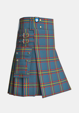 Utility_Maclain_of_lochbuie_hunting_ancient_tartan_kilt_side_image_with_pleated_design_and_adjustable_buckles_for_men
