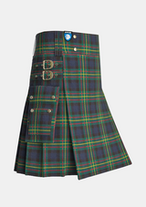 Utility_Maclaren_tartan_kilt_side_image_with_pleated_design_and_adjustable_buckles_for_men