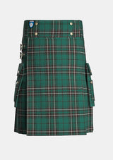 Utility_Maclean_Hunting_Modern_Tartan_kilt_front_image_with_pleated_design_and_adjustable_buckles_for_men
