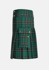 Utility_Maclean_Hunting_Modern_Tartan_kilt_left_image_with_pleated_design_and_adjustable_buckles_for_men