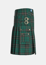 Utility_Maclean_Hunting_Modern_Tartan_kilt_right_image_with_pleated_design_and_adjustable_buckles_for_men