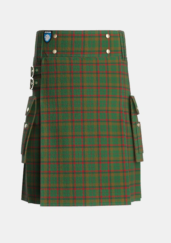 Utility_Macnaughton_Hunting_Tartan_7852_kilt_front_image_with_pleated_design_and_adjustable_buckles_for_men