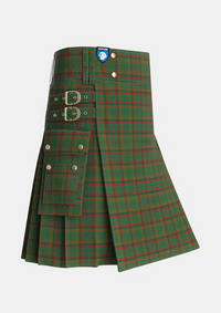 Utility_Macnaughton_Hunting_Tartan_7852_kilt_side_image_with_pleated_design_and_adjustable_buckles_for_men