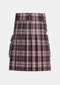 Utility_Macpherson_Hunting_tartan_547_kilt_back_image_with_pleated_design_and_adjustable_buckles_for_men