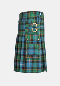Utility_Macrae_tartan_kilt_right_image_with_pleated_design_and_adjustable_buckles_for_men