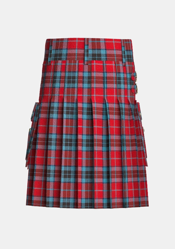 Utility_Mactavish_tartan_230_kilt_back_image_with_pleated_design_and_adjustable_buckles_for_men