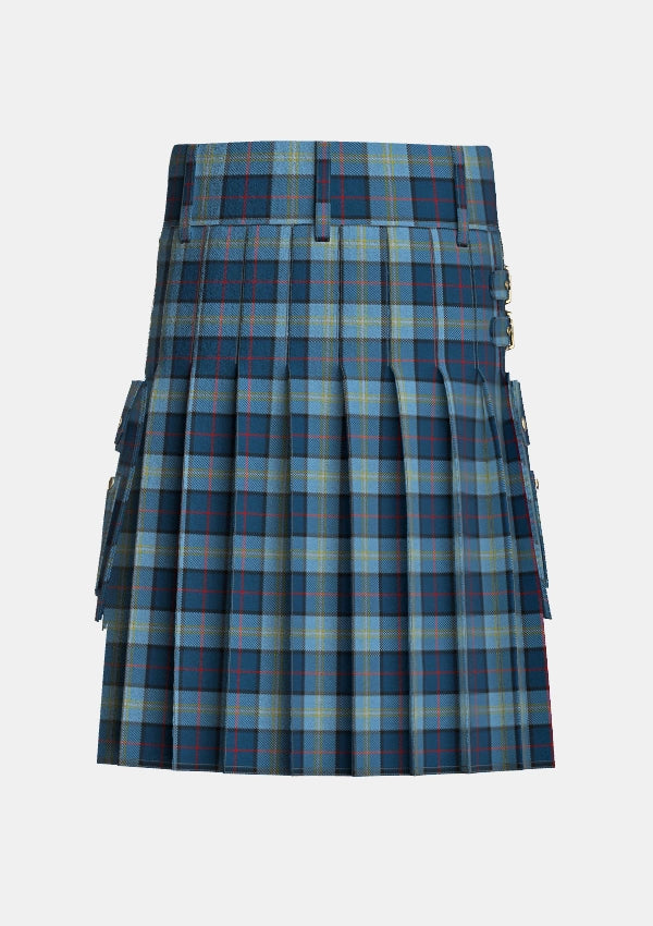 Utility_Madras_College_Tartan_7757_kilt_back_image_with_pleated_design_and_adjustable_buckles_for_men
