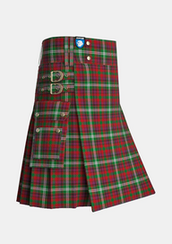 Utility_Maguire_Tartan_6065_kilt_side_image_with_pleated_design_and_adjustable_buckles_for_men