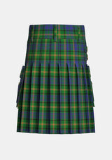 Utility_Maitland_Chief_tartan_714_kilt_back_image_with_pleated_design_and_adjustable_buckles_for_men