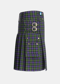 Utility_Malcolm_1840_Tartan_6470_kilt_right_image_with_pleated_design_and_adjustable_buckles_for_men