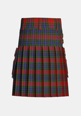 Utility_Manson_Tartan_987_kilt_back_image_with_pleated_design_and_adjustable_buckles_for_men