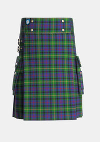 Utility_Maresh_Tartan_6264_kilt_front_image_with_pleated_design_and_adjustable_buckles_for_men