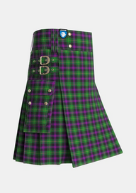 Utility_Martin_Hunting_Tartan_4943_kilt_side_image_with_pleated_design_and_adjustable_buckles_for_men