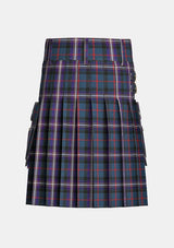 Utility_Masonic_Tartan_kilt_back_image_with_pleated_design_and_adjustable_buckles_for_men