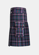 Utility_Masonic_Tartan_kilt_left_image_with_pleated_design_and_adjustable_buckles_for_men