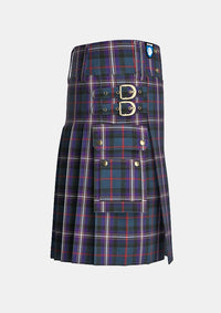 Utility_Masonic_Tartan_kilt_right_image_with_pleated_design_and_adjustable_buckles_for_men