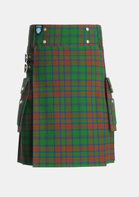 Utility_Matheson_Hunting_Highland_Society_of_London_Tartan_3460_kilt_front_image_with_pleated_design_and_adjustable_buckles_for_men