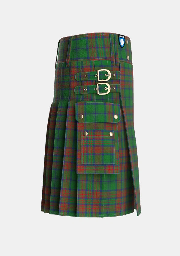 Utility_Matheson_Hunting_Highland_Society_of_London_Tartan_3460_kilt_right_image_with_pleated_design_and_adjustable_buckles_for_men