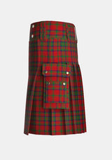 Utility_Matheson_tartan_3461_kilt_left_image_with_pleated_design_and_adjustable_buckles_for_men