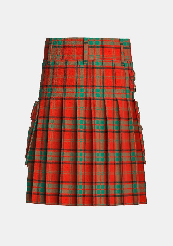 Utility_Maxwell_tartan_1500_kilt_back_image_with_pleated_design_and_adjustable_buckles_for_men