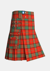 Utility_Maxwell_tartan_1500_kilt_side_image_with_pleated_design_and_adjustable_buckles_for_men