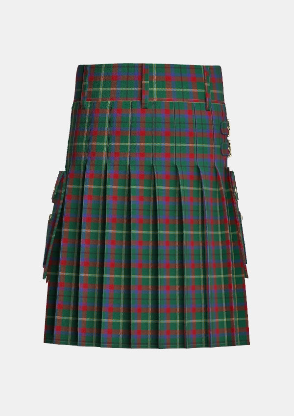 Utility_Mayo_County_Tartan_2270_kilt_back_image_with_pleated_design_and_adjustable_buckles_for_men