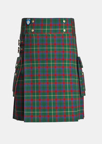 Utility_Mayo_County_Tartan_2270_kilt_front_image_with_pleated_design_and_adjustable_buckles_for_men