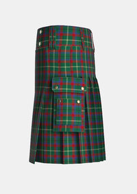 Utility_Mayo_County_Tartan_2270_kilt_left_image_with_pleated_design_and_adjustable_buckles_for_men