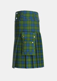 Utility_McAvoy_Personal_Tartan_6687_kilt_left_image_with_pleated_design_and_adjustable_buckles_for_men