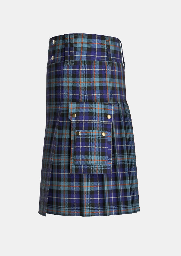 Utility_McCaig_Tartan_11644_kilt_left_image_with_pleated_design_and_adjustable_buckles_for_men