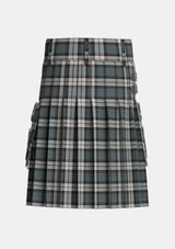 Utility_McCandlish_Arisaid_Grey_Tartan_8232_kilt_back_image_with_pleated_design_and_adjustable_buckles_for_men