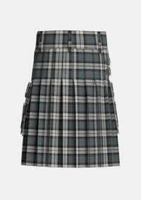Utility_McCandlish_Arisaid_Grey_Tartan_8232_kilt_back_image_with_pleated_design_and_adjustable_buckles_for_men