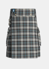 Utility_McCandlish_Arisaid_Grey_Tartan_8232_kilt_front_image_with_pleated_design_and_adjustable_buckles_for_men