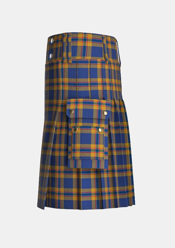Utility_McCann_Tartan_11703_kilt_left_image_with_pleated_design_and_adjustable_buckles_for_men