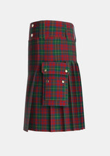 Utility_McCarthy_Old_Tartan_4049_kilt_left_image_with_pleated_design_and_adjustable_buckles_for_men