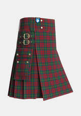 Utility_McCarthy_Old_Tartan_4049_kilt_side_image_with_pleated_design_and_adjustable_buckles_for_men