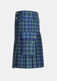Utility_McCartney_Tartan_2594_kilt_left_image_with_pleated_design_and_adjustable_buckles_for_men