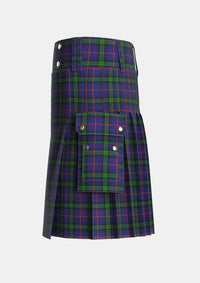 Utility_McClafferty_Tartan_6471_kilt_left_image_with_pleated_design_and_adjustable_buckles_for_men