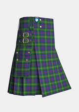 Utility_McComb_Tartan_2340_kilt_side_image_with_pleated_design_and_adjustable_buckles_for_men