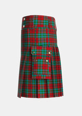 Utility_McCook_Cook_Tartan_3910_kilt_left_image_with_pleated_design_and_adjustable_buckles_for_men