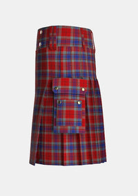 Utility_McCready_Tartan_7625_kilt_left_image_with_pleated_design_and_adjustable_buckles_for_men