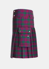 Utility_McGlynn_Tartan_6020_kilt_left_image_with_pleated_design_and_adjustable_buckles_for_men